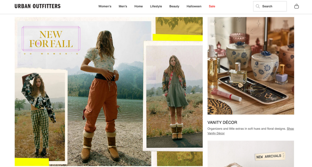 ''Urban Outfitters'' apģērbu internetveikals.