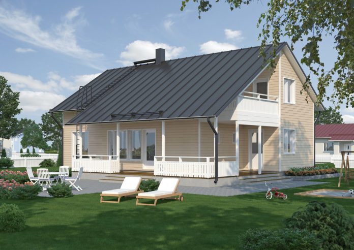 Somu mājas 1,5 stāvu koka karkasu māja