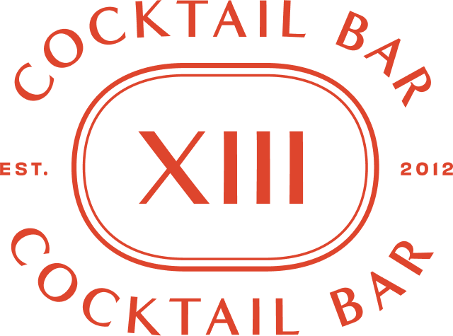 Bārs 13 logo oranžā krāsā