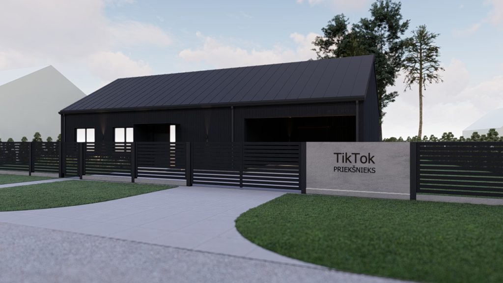 TikTok māja no priekšas