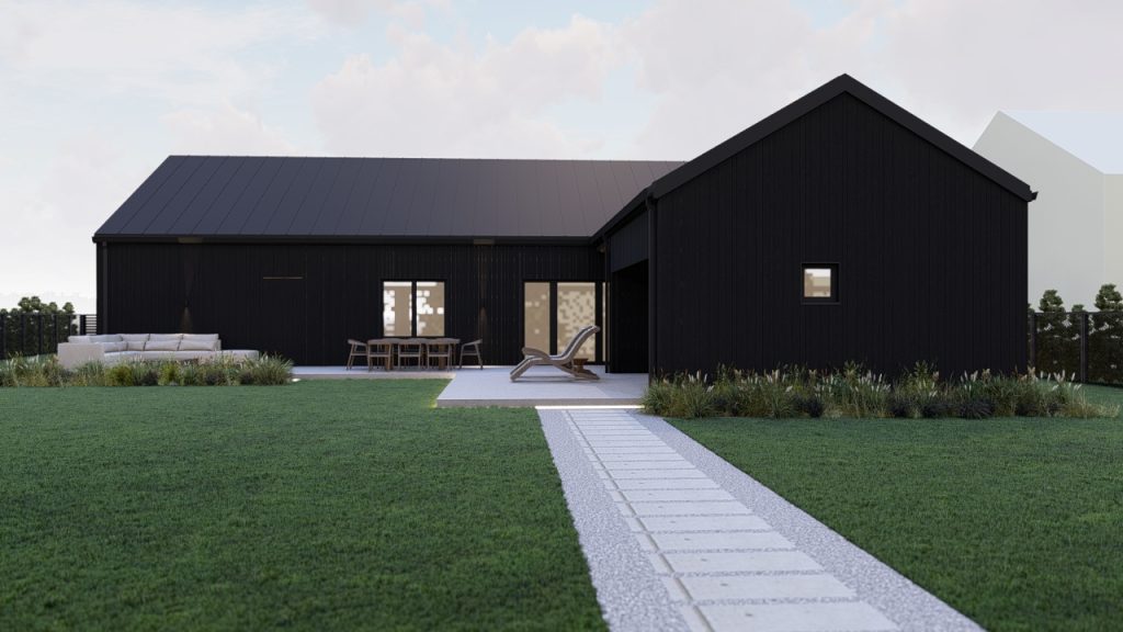 TikTok māja no aizmugures