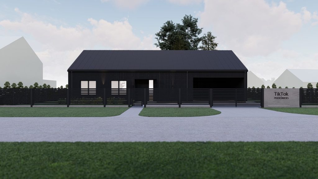 TikTok māja no priekšas