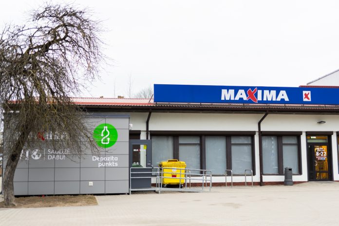 maxima veikals ar depozīta vietu
