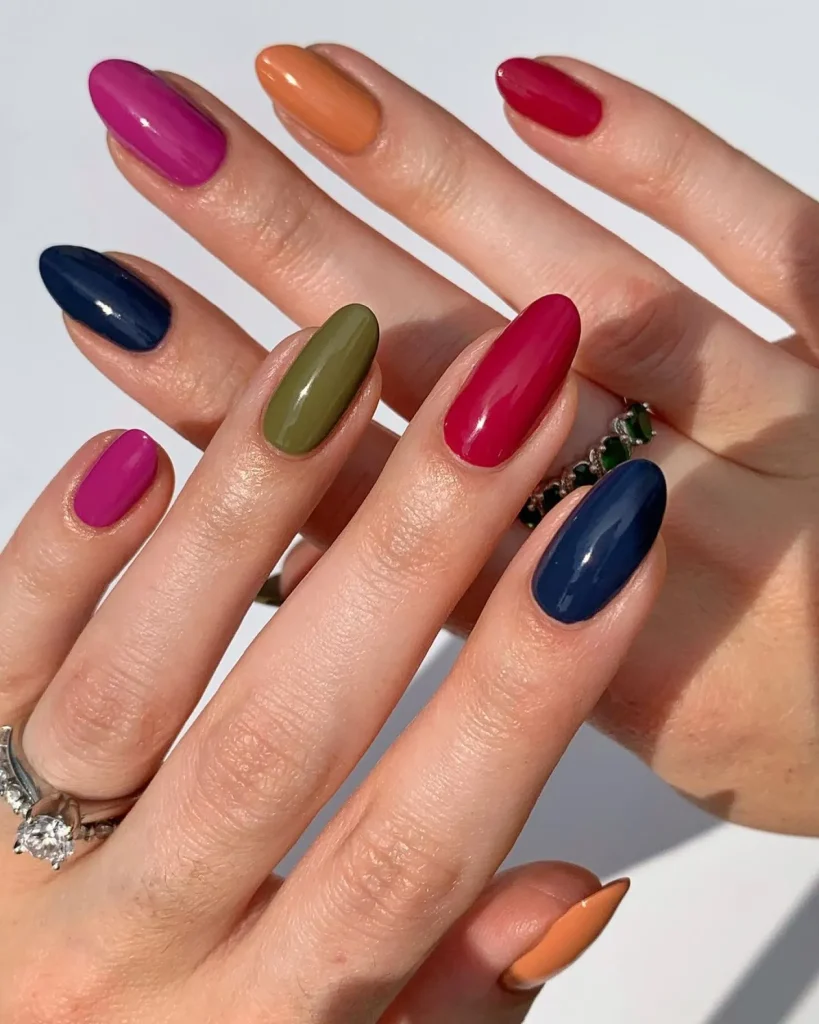 Nagu dizains ar ziemas paletes krāsām