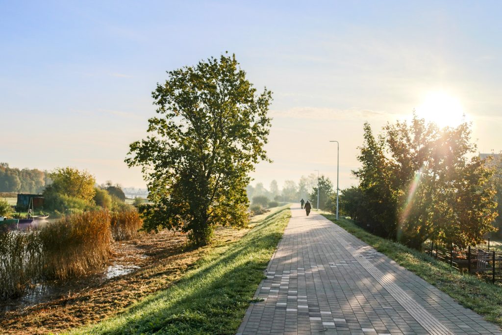 Asvaltēts celiņš Gaujas Promenādē Carnikavā