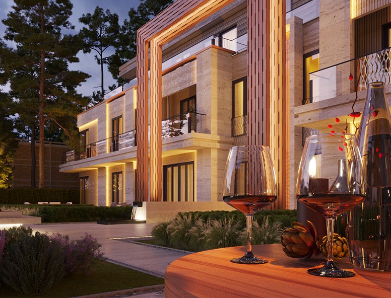 Vakariņas pie projekta ējas "Villa Milia"