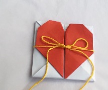 Origami valentīna dienas kartiņa