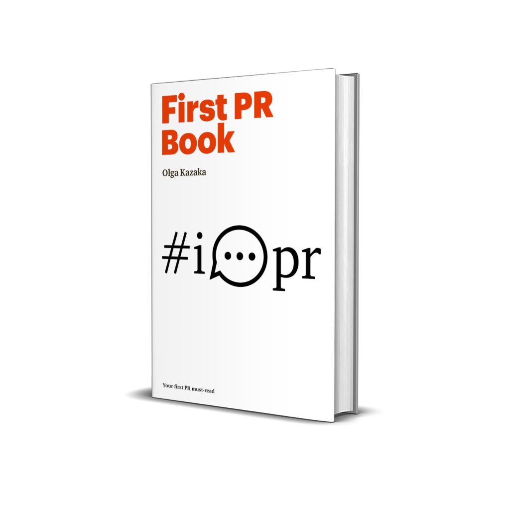 Olgas Kazakas grāmata "First PR Book"