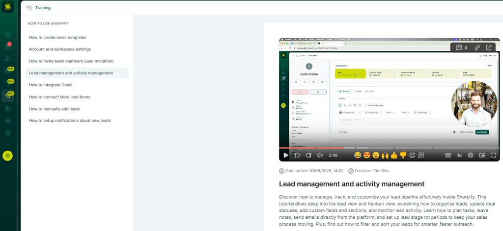 Sharpify programma ar kursu video