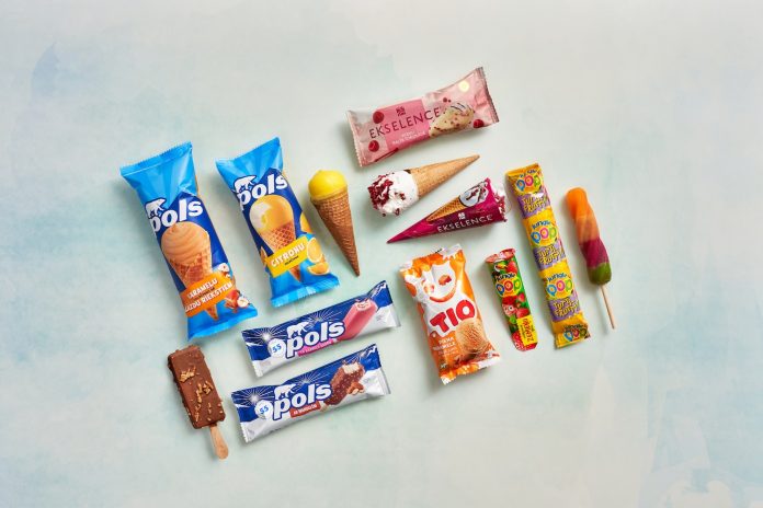 Dažādi saldējumi paciņās